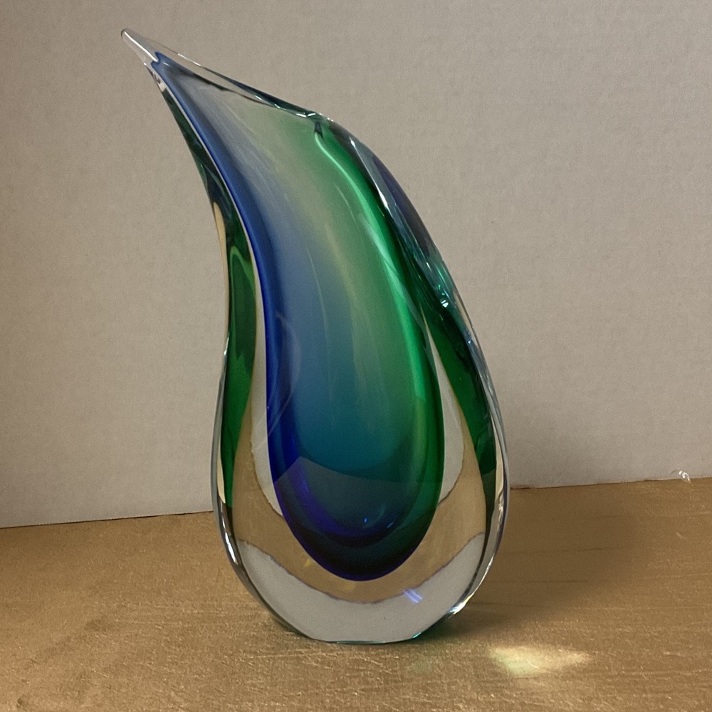 Murano style teardrop vase